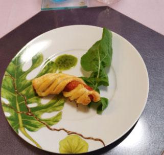 パイ巻きチョリソー ルッコラと